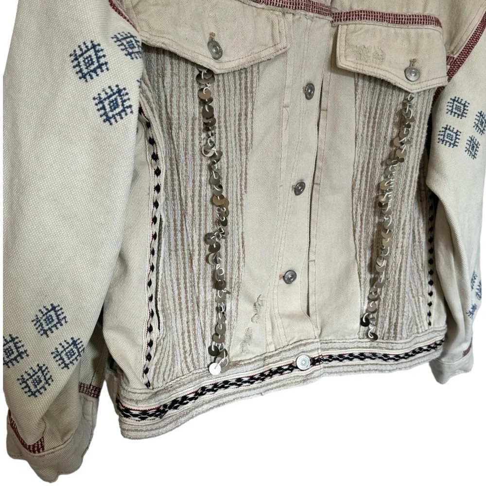Free People‎ Embroidered Denim Jacket - Picture 3 of 8